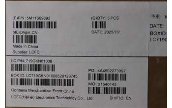 Lenovo 5M11S09893 C-Cover with keyboard, Spanish, Black, UK