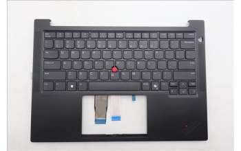 Lenovo 5M11S09927 C-Cover with keyboard, US English Euro, Black, US
