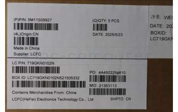 Lenovo 5M11S09927 C-Cover with keyboard, US English Euro, Black, US