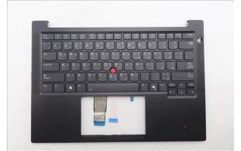 Lenovo 5M11S09960 C-Cover with keyboard, Arabic, Black, Backlight, US