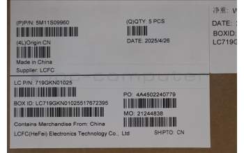 Lenovo 5M11S09960 C-Cover with keyboard, Arabic, Black, Backlight, US