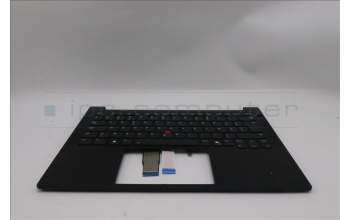 Lenovo 5M11S09964 C-Cover with keyboard, Belgian, Black, Backlight, UK