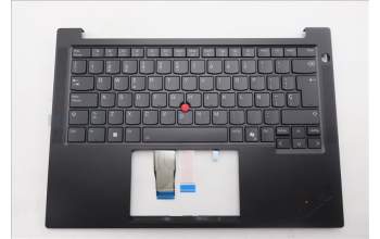 Lenovo 5M11S09972 C-Cover with keyboard, Spanish, Black, Backlight, UK