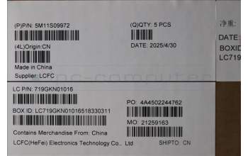 Lenovo 5M11S09972 C-Cover with keyboard, Spanish, Black, Backlight, UK