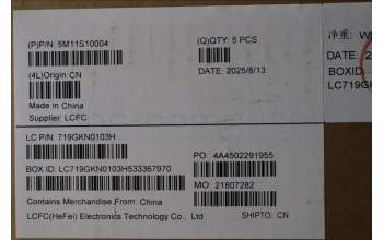 Lenovo 5M11S10004 C-Cover with keyboard, Portuguese, Black, Backlight, UK