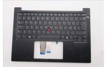 Lenovo 5M11S10028 C-Cover with keyboard, Switzerland, Black, Backlight, UK
