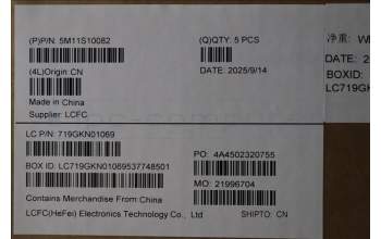 Lenovo 5M11S10082 C-Cover with keyboard, Ukraine, Black, Backlight, US