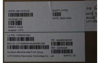 Lenovo 5M11S10133 C-Cover with keyboard, US English Euro, Black, US