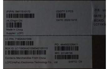 Lenovo 5M11S10172 C-Cover with keyboard, Spanish, Black, Backlight