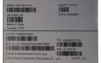 Lenovo 5M11S10174 C-Cover with keyboard, Spanish, Black, Backlight, UK