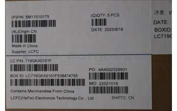 Lenovo 5M11S10175 C-Cover with keyboard, French, Black, Backlight