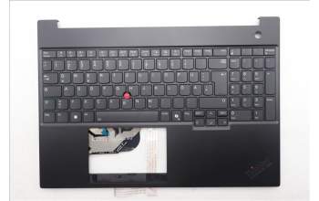 Lenovo 5M11S10179 C-Cover with keyboard, German, Black, Backlight, UK