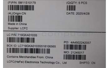 Lenovo 5M11S10179 C-Cover with keyboard, German, Black, Backlight, UK