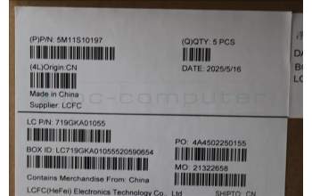 Lenovo 5M11S10197 MECH_ASM FRU KBD CCV POR BL(Liteon)UK BK