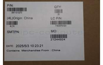 Lenovo 5M11S10270 LUN 1.0 RPL Power BTN W/FP BK