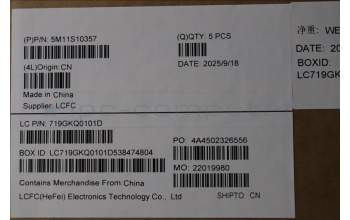 Lenovo 5M11S10357 MECH_ASM KB CCV FRA BL(Chicony)UK BK