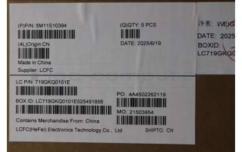 Lenovo 5M11S10394 C-Cover with keyboard, Nordic, Black, Backlight, UK