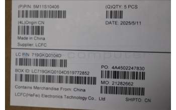 Lenovo 5M11S10406 C-Cover with keyboard, US English Euro, Black, Backlight, US