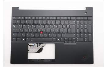 Lenovo 5M11S10412 C-Cover with keyboard, Bulgarian, Black, Backlight, UK