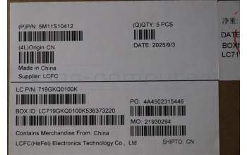 Lenovo 5M11S10412 C-Cover with keyboard, Bulgarian, Black, Backlight, UK