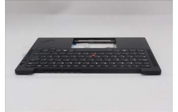 Lenovo 5M11S15600 C-Cover with keyboard, German, Black, Backlight, UK