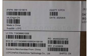 Lenovo 5M11S15615 C-Cover with keyboard, Italian, Black, Backlight, UK