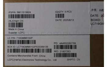 Lenovo 5M11S15624 C-Cover with keyboard, Spanish LA, Black, Backlight, UK