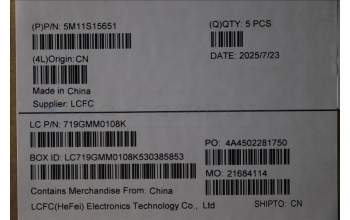 Lenovo 5M11S15651 C-Cover with keyboard, Switzerland, Black, Backlight, UK