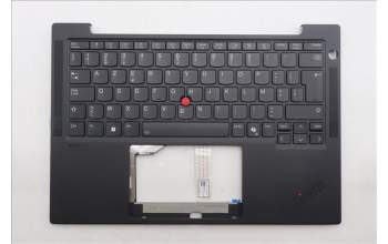 Lenovo 5M11S15678 C-Cover with keyboard, Belgian, Black, Backlight, WWAN, UK