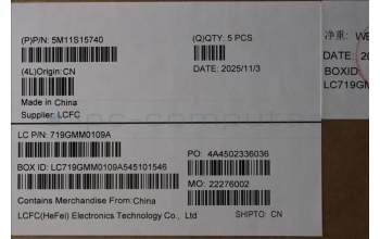 Lenovo 5M11S15740 C-Cover with keyboard, Norwegian, Black, Backlight, WWAN, UK