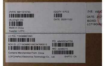 Lenovo 5M11S15743 C-Cover with keyboard, Nordic, Black, Backlight, WWAN, UK