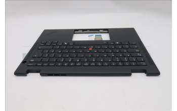 Lenovo 5M11S15865 C-Cover with keyboard, Belgian, Black, Backlight, UK