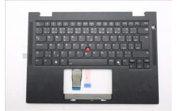 Lenovo 5M11S15883 C-Cover with keyboard, Czech Slovakian, Black, Backlight, UK