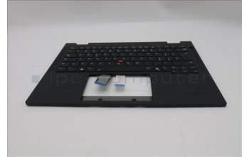 Lenovo 5M11S15931 C-Cover with keyboard, Italian, Black, Backlight, UK