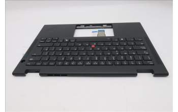 Lenovo 5M11S15965 C-Cover with keyboard, Spanish, Black, Backlight, UK