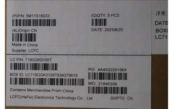 Lenovo 5M11S16033 C-Cover with keyboard, Danish, Black, Backlight, WWAN, UK