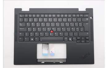 Lenovo 5M11S16043 C-Cover with keyboard, Estonian, Black, Backlight, WWAN, UK