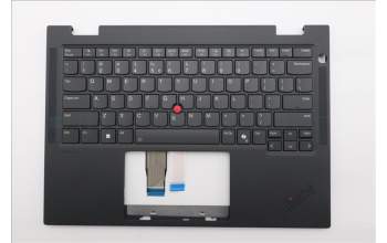 Lenovo 5M11S16045 C-Cover with keyboard, US English Euro, Black, Backlight, WWAN, US
