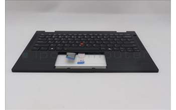 Lenovo 5M11S16047 C-Cover with keyboard, US English Euro, Black, Backlight, WWAN, US