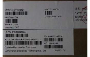 Lenovo 5M11S16101 C-Cover with keyboard, Portuguese, Black, Backlight, WWAN