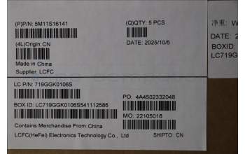 Lenovo 5M11S16141 C-Cover with keyboard, UK English, Black, Backlight, WWAN, UK