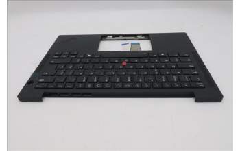 Lenovo 5M11S16161 C-Cover with keyboard, Belgian, Black, Backlight, UK