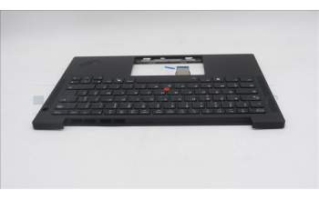Lenovo 5M11S16197 C-Cover with keyboard, French, Black, Backlight, US