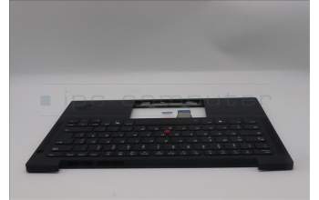 Lenovo 5M11S16205 C-Cover with keyboard, German, Black, Backlight, UK