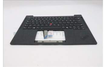 Lenovo 5M11S16207 C-Cover with keyboard, German, Black, Backlight, UK