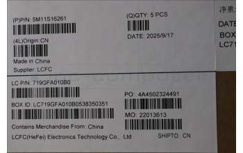 Lenovo 5M11S16261 C-Cover with keyboard, Spanish, Black, Backlight, UK