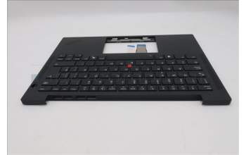 Lenovo 5M11S16261 C-Cover with keyboard, Spanish, Black, Backlight, UK