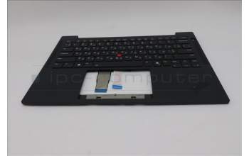 Lenovo 5M11S16293 C-Cover with keyboard, Ukraine, Black, Backlight, US