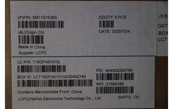 Lenovo 5M11S16365 C-Cover with keyboard, Hungarian, Black, Backlight, WWAN, UK