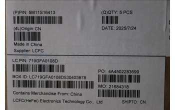 Lenovo 5M11S16413 C-Cover with keyboard, Swedish/Finnish, Black, Backlight, WWAN, UK